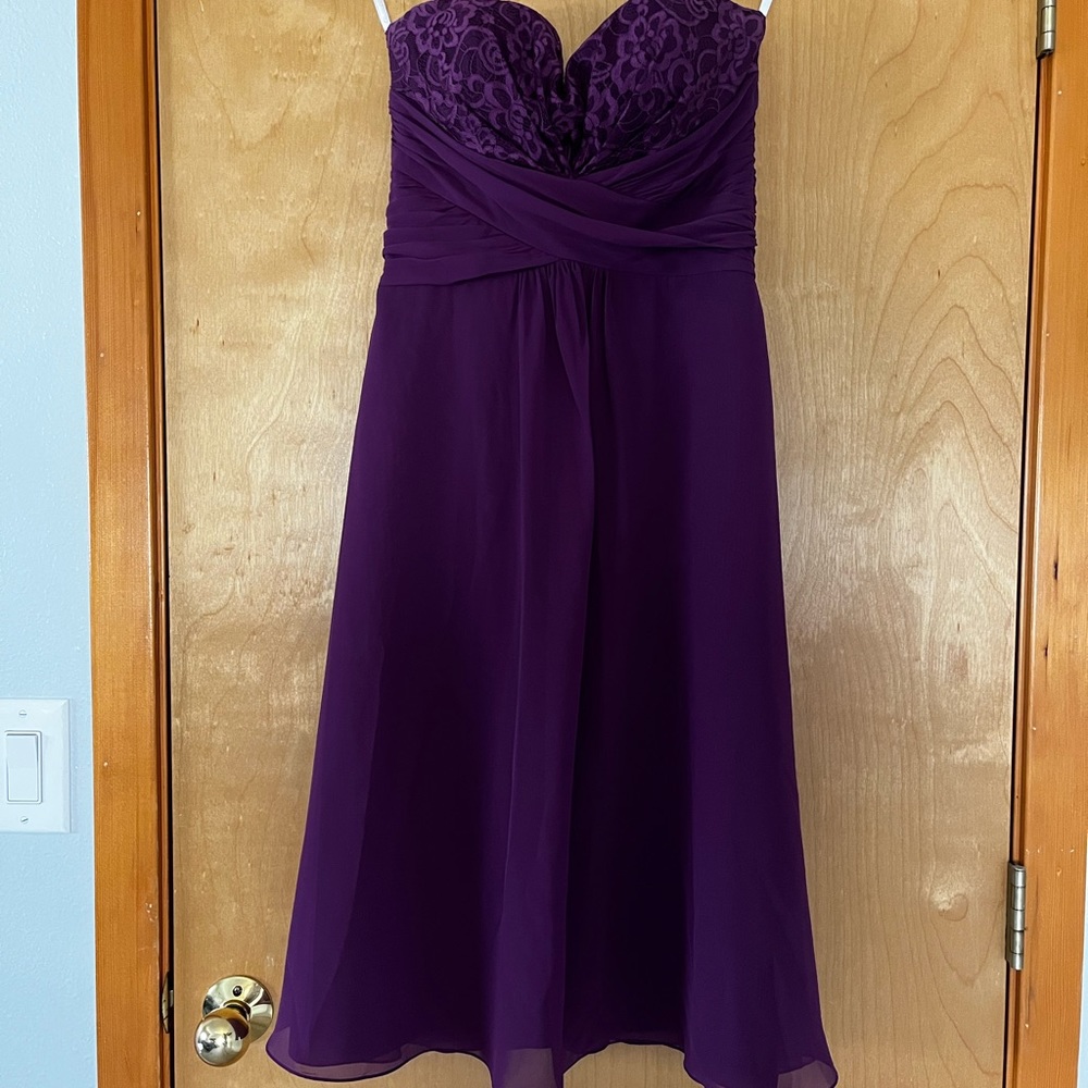 Purple B2 Jasmine bridesmaids dress